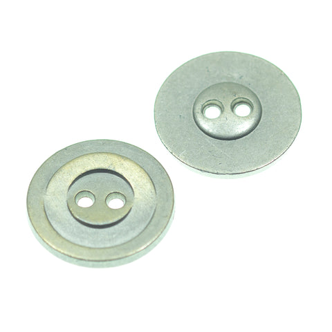 2-Loch Metall Knopf Silber Gold mk-66-sg