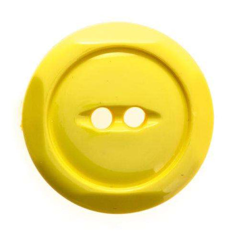 Knopf mit abgeflachten Rändern gelb KGL-17