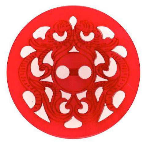 Knopf mit Lochmuster und Lasergravur KRO-155