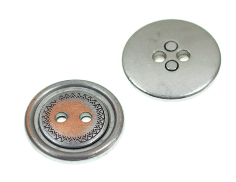 4-Loch Metall Knopf bicolor MK-137sk