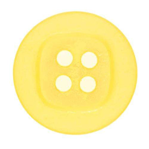 4-Loch Knopf Gelb mit breitem Rand gelb KGL-21