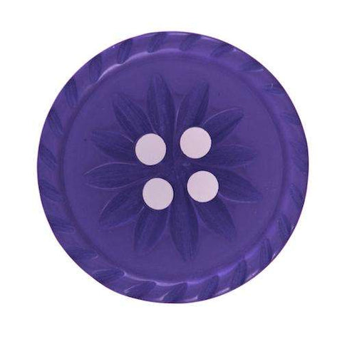 Knopf mit feiner Blumenmaserung lila KLI-159