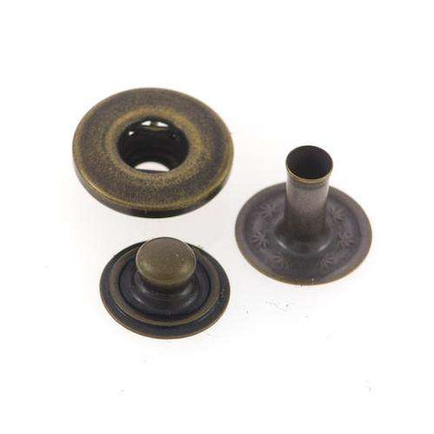 Druckknöpfe schlicht flach nk-26-bronze