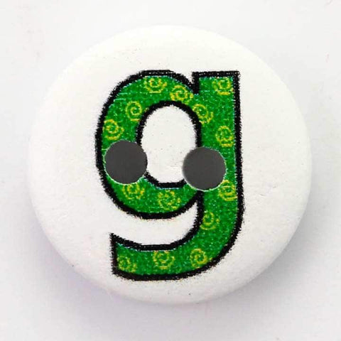 Holz Knopf Buchstaben G -HK-41