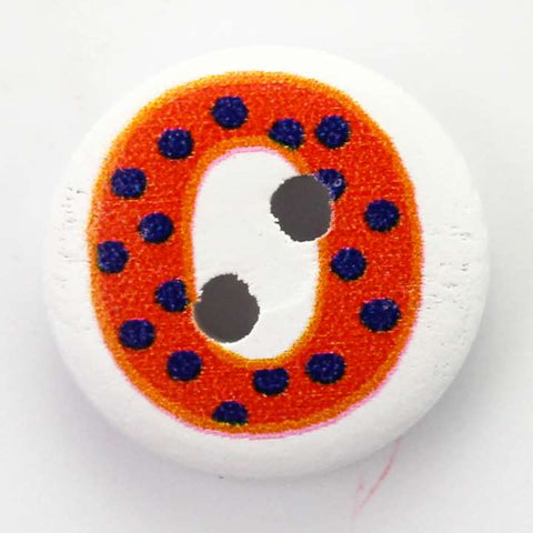 Holz Knopf Buchstaben O -HK-41