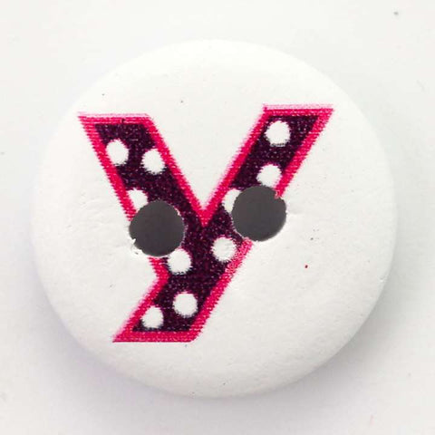 Holz Knopf Buchstaben Y -HK-41