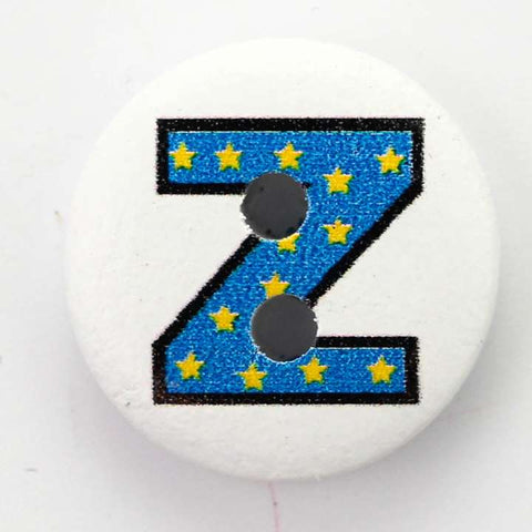 Holz Knopf Buchstaben Z -HK-41