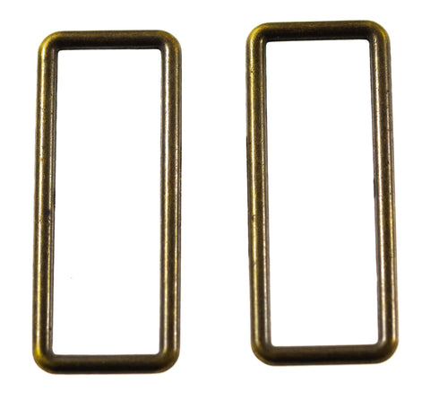 D - Rechteck Ringe aus Metall Messing hri-20ag