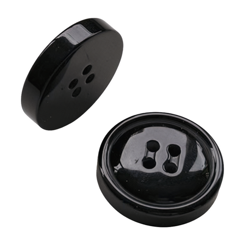 Dicker Mantel Knopf hi-1-schwarz