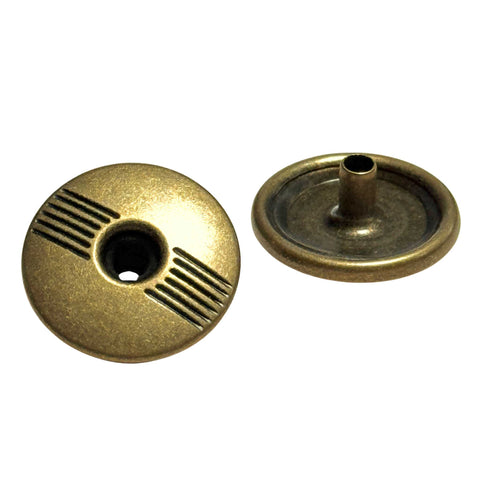 Druckknöpfe Messing Strich Muster NK-2-ag