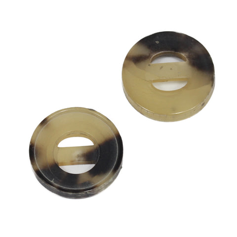 Horn Knopf Stegknopf hk-1-beige-braun