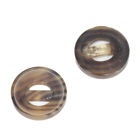 Horn Knopf Stegknopf hk-1-hell-braun