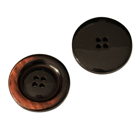 Eleganter 4-Loch Knopf KM-26-schwarz-rost