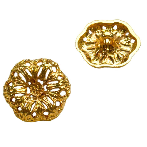Trachtenknopf Gold Durchbrochener Blütenform TK- 27-g