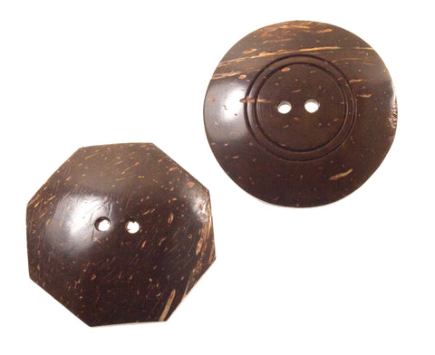 Große Holz Knopf aus Kokosholzholz hk-so-140-48