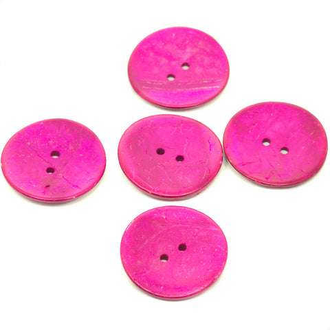 5 Holzknöpfe groß-Kokos pink hk-so-189-30