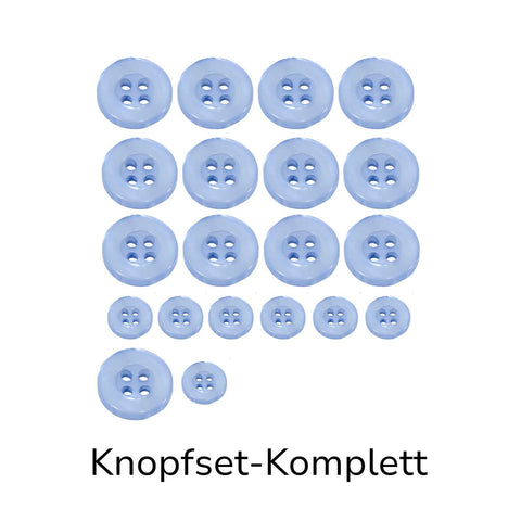 Hemdknopf-Set hell-Blau – Komplettlösung (11 mm / 12 mm)