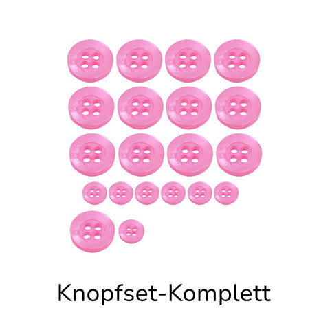Hemdknopf-Set rosa – Komplettlösung (11 mm / 12 mm)