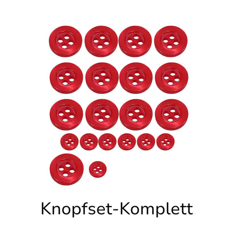 Hemdknopf-Set rot – Komplettlösung (11 mm / 12 mm)