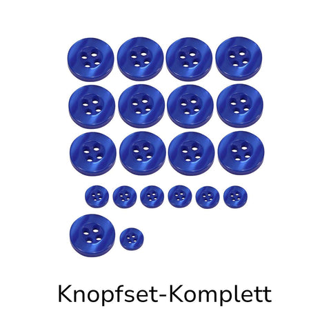 Hemdknopf-Set royal-Blau – Komplettlösung (11 mm / 12 mm)