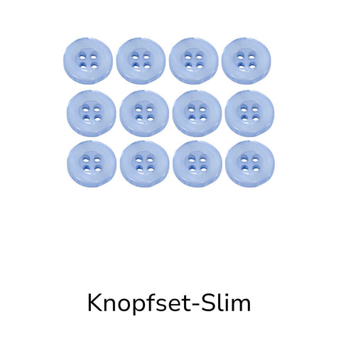 Hemdknopf-Set hell-Blau – Komplettlösung (11 mm / 12 mm)