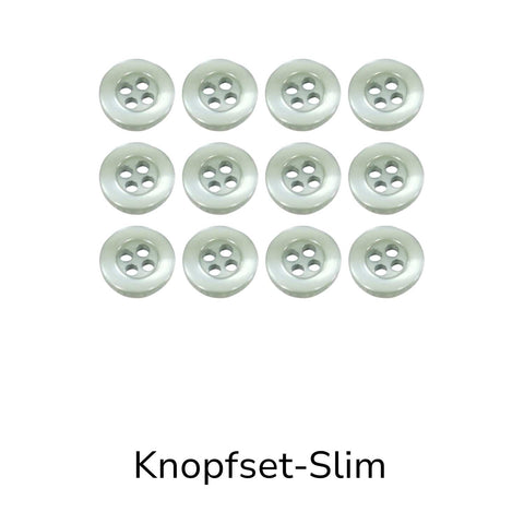 Hemdknopf-Set hell-Grau – Komplettlösung (11 mm / 12 mm)