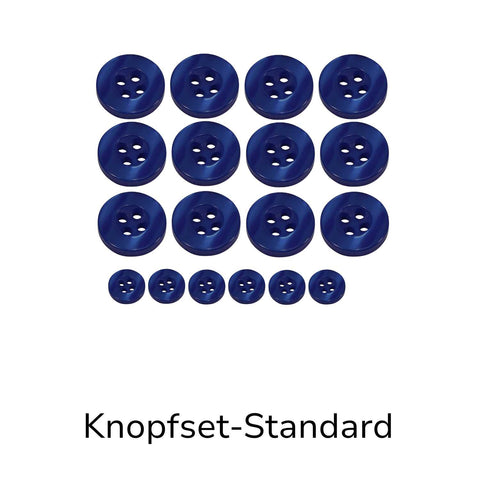 Hemdknopf-Set dunkel-Blau – Komplettlösung (11 mm / 12 mm)