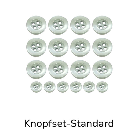 Hemdknopf-Set hell-Grau – Komplettlösung (11 mm / 12 mm)
