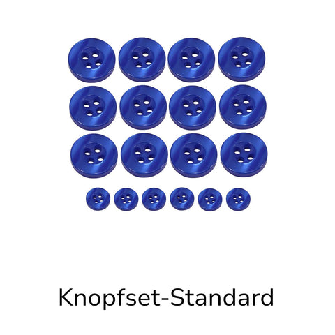 Hemdknopf-Set royal-Blau – Komplettlösung (11 mm / 12 mm)