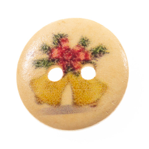 Holz Knopf Weihnachts-Motiv hk-136-1
