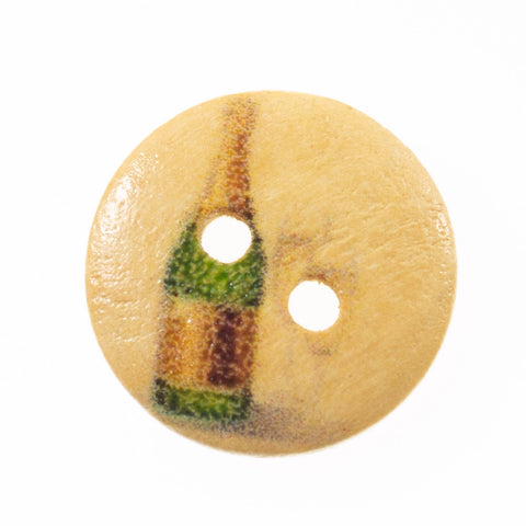 Holz Knopf Weihnachts-Sektflasche Motive hk-136-16