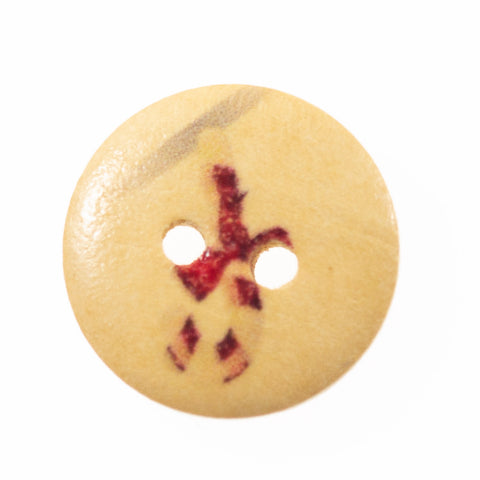 Holz Knopf Weihnachts-Motiv hk-136-18