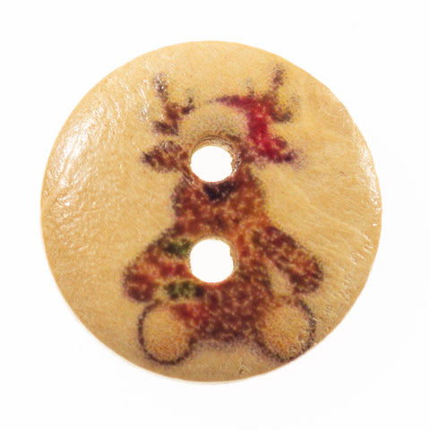 Holz Knopf Weihnachts-Motiv hk-136-2