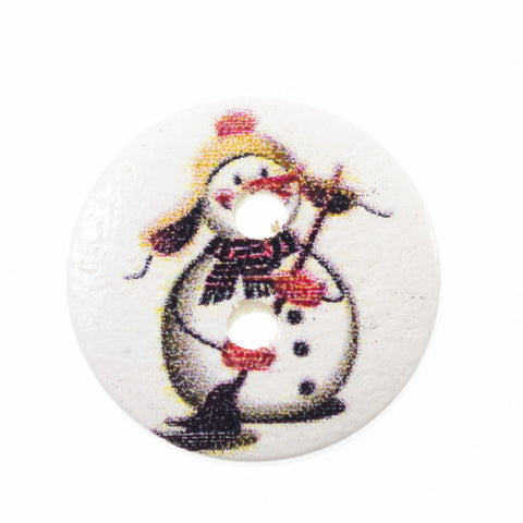 Holz Knopf Weihnachts-Motiv hk-136-22