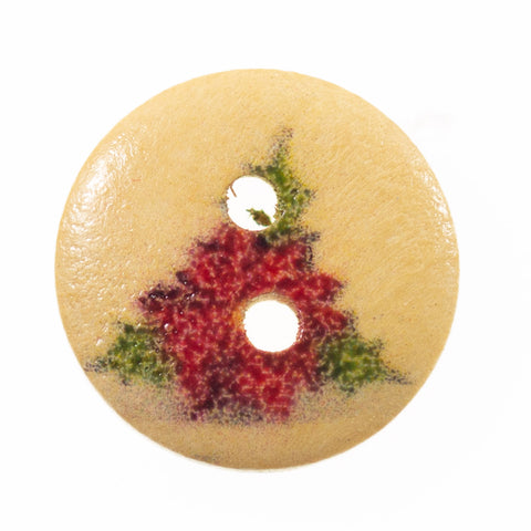 Holz Knopf Weihnachts-Motiv hk-136-5