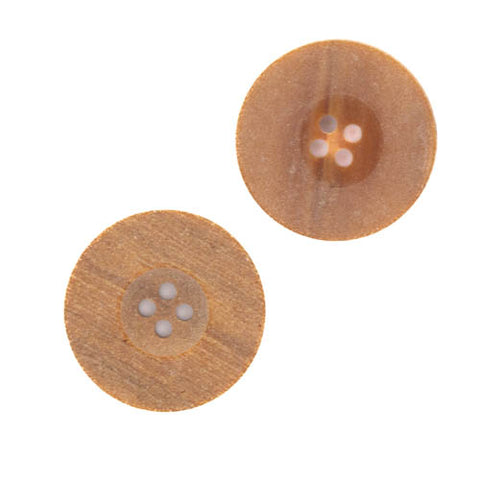 4-Loch Knopf Holzimitat dunkel braun KBR-35