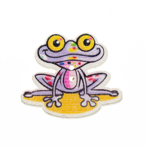 Holz Knopf Frosch hk-22-3