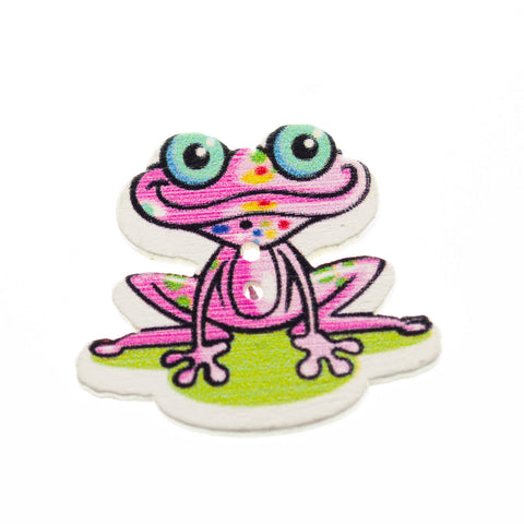 Holz Knopf Frosch hk-22-4