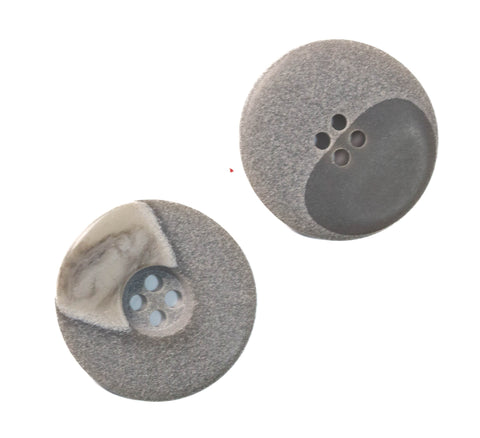 Eleganter 4-Loch Knopf KM-5-grau