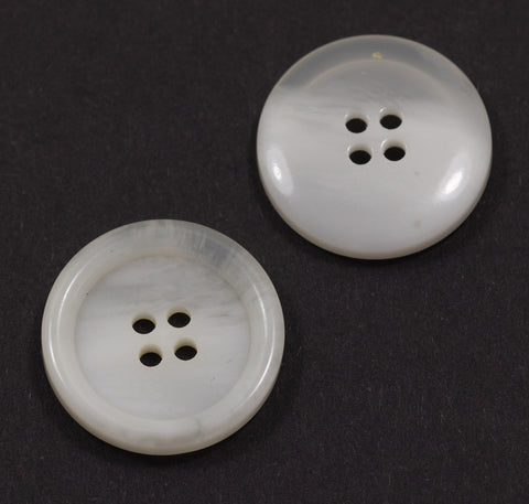 Hornimitat Knopf hi-72-weiß