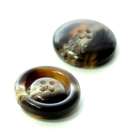 Hornimitat Knopf hi-77-dunkel-braun