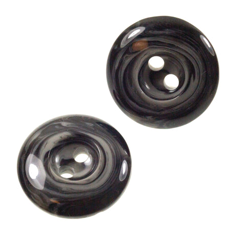 Mantel Knopf Hornimitat hi-60-schwarz-grau