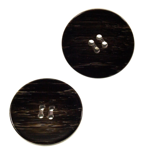 Mantel Hornimitat Knopf hi-61-schwarz-braun