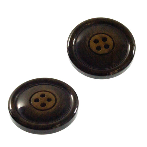 Mantel Knopf Hornimitat hi-55-braun