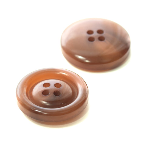 Hornimitat Knopf hi-77-rot-braun-matt