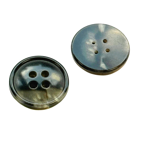 Mantel Hornimitat Knopf 4-Loch HI-127 Anthrazit-Grau