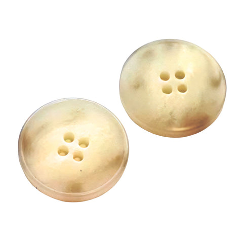 Mantel und Sakko Knopf weiß-Beige 4-Loch