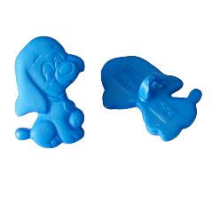 Kinder Knopf Hund KK-blau