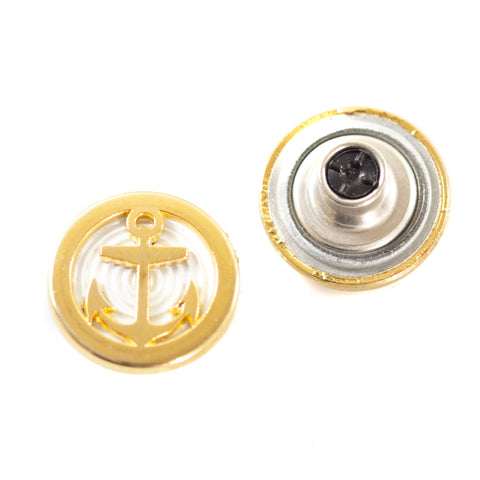 Jeans Knopf Maritim mit Anker NJ-1-g