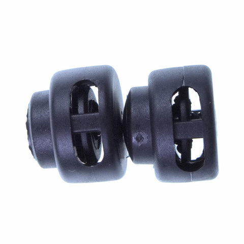 Kordelstopper 2-Loch Kunststoff KOST-14 schw.